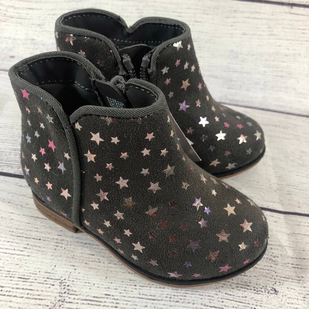 Cat & jack size 5 metallic  star bootie